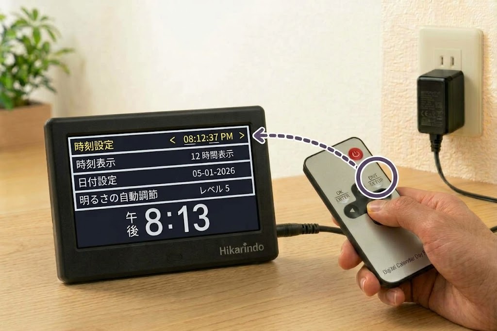 リモコンで操作する方法